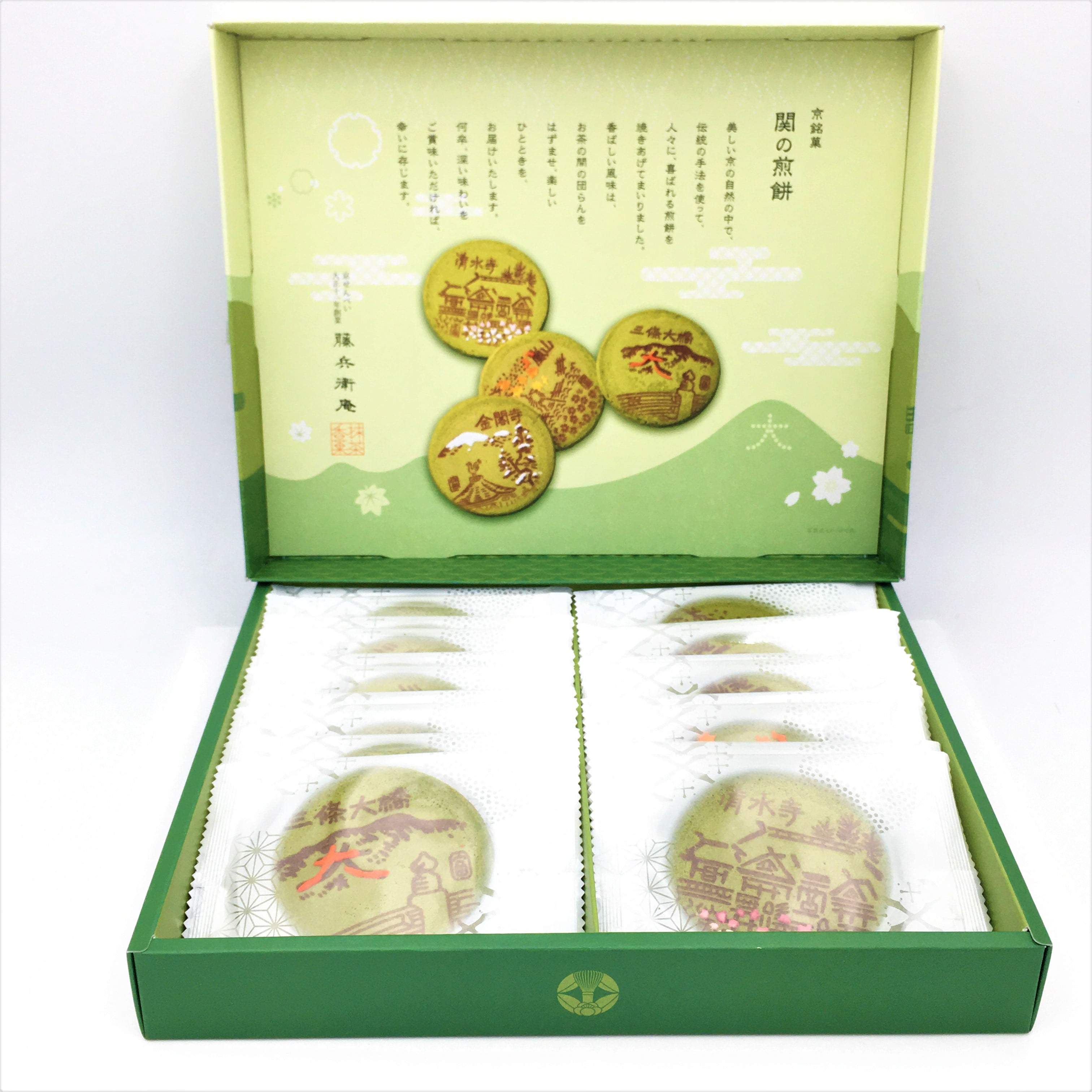 Seki Seika Kyo No Shikisai Japanese Matcha Senbei Cookies, Sweet