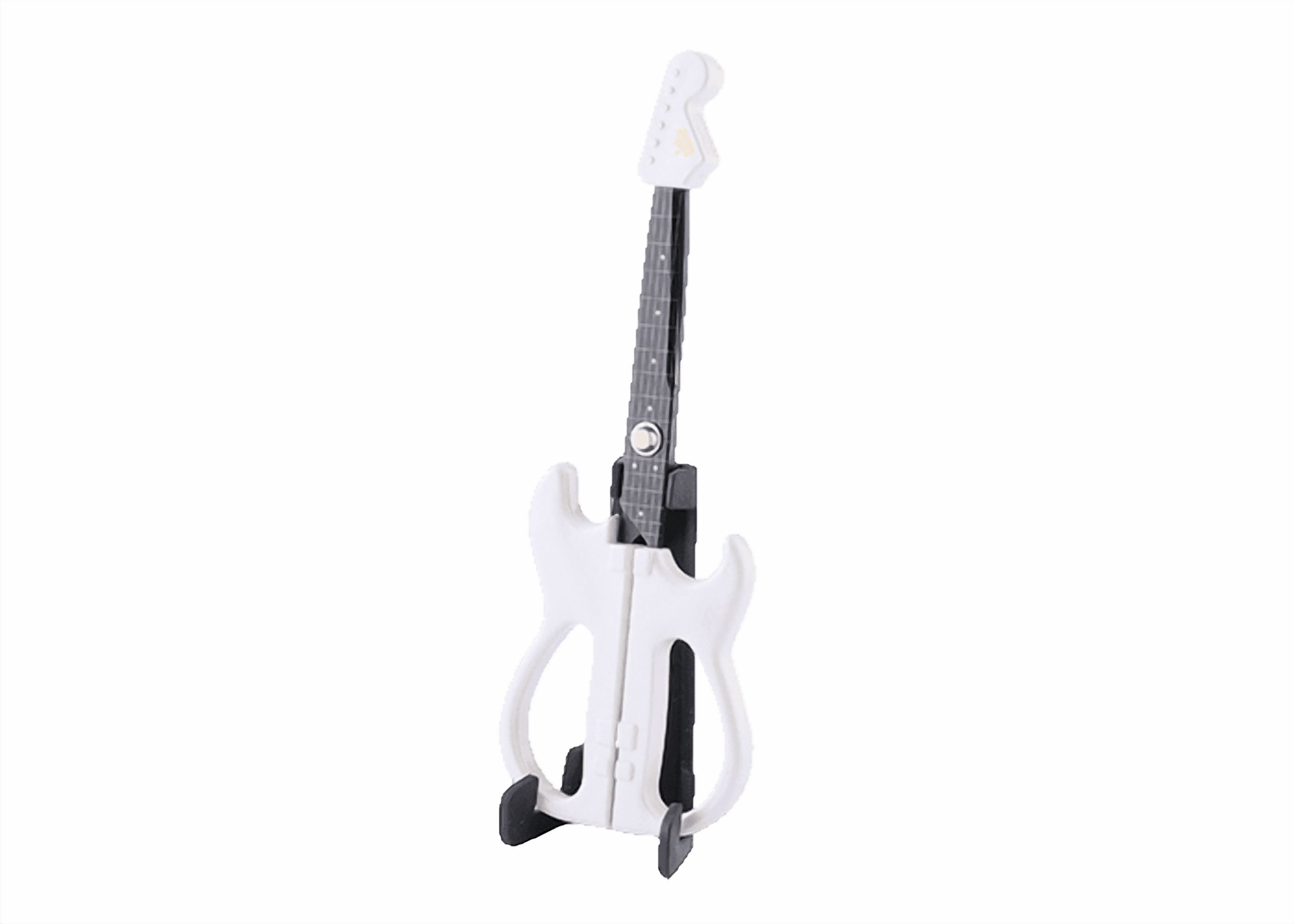 Seki Sound Guitar Scissors with Stand for Display, Made in Japan - Pearl White