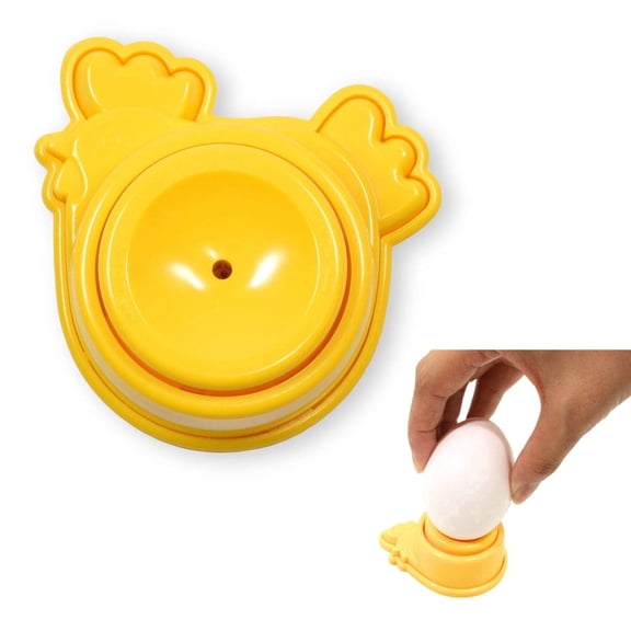 Egg Pierce Tool, Egg Pricker for Hard-Boiled Eggs, Chicken Shape, Yellow Product of Gifu Japan