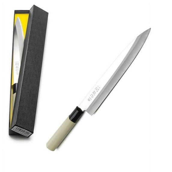 Sekiryu Japanese Style Kitchen Knife, Yanagi Sashimi Knife for Sashimi, Sushi, Raw fish, and Seafood into Thin Slices, Stainless Steel, 9.4 inch (240 mm)