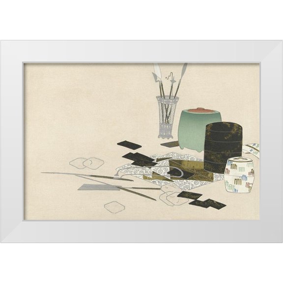 Sekka, Kamisaka 14x11 White Modern Wood Framed Museum Art Print Titled - Art supplies from Momoyogusa
