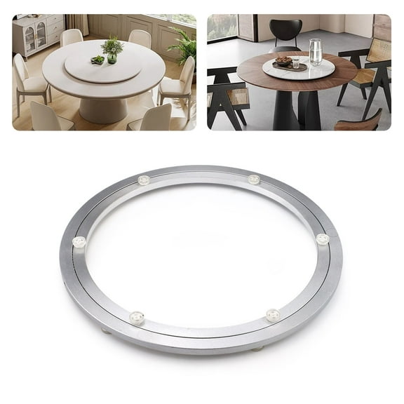 Sekonow 12in Lazy Susan Hardware, Heavy Duty Aluminium Alloy Smooth Rotating Lazy Susan Bearing Base, Round Lazy Susan Turntable for Dining Table, Cabinet, Swivel Plate, 12in
