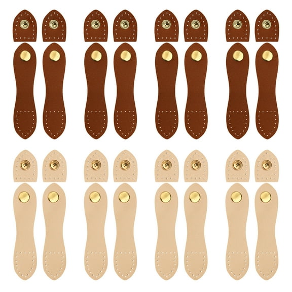 Sekonow 16 Sets Leather Snap Button for Purse Closure, 2 Colors Sew On Snap Fastener Buckle Purse Clasps for Purse Wallet Bag Handbag Notebook Tote Coin Purse Making Supplies