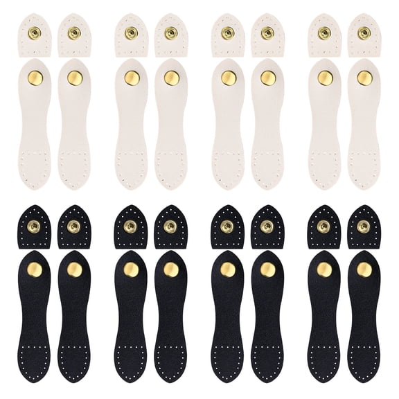Sekonow 16 Sets Leather Snap Button for Purse Closure, 2 Colors Sew On Snap Fastener Buckle Purse Clasps for Purse Wallet Bag Handbag Notebook Tote Coin Purse Making Supplies