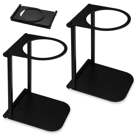 Sekonow 2 Pack Portable Coffee Maker Stand, Foldable Aluminum Pour Over Coffee Dripper Holder for Espresso Machines, Compact for Camping & Home Use, Black