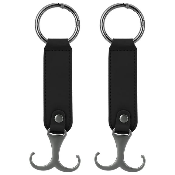 Sekonow 2 Pack Purse Hook for Car Headrest, Leather Alloy Car Seat Back Storage Hanger Bag Holder Organizers Universal Vehicle Interior Accessories for Handbag Coat Hat, Black