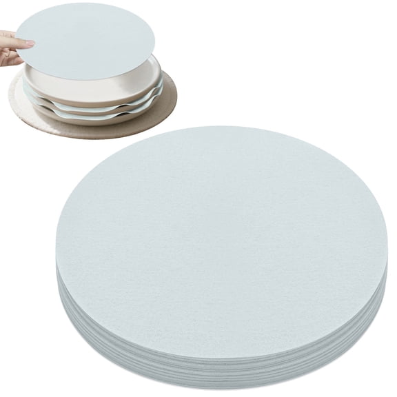 Sekonow 30 Pack 10.5in Felt Plate Protectors, Soft Porcelain Plate Dividers China Storage Separators Nonslip Dish Liners Pads for Stacking Packing Dinnerware, Pan, Pot, Cookware