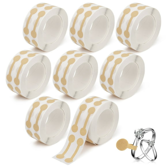 Sekonow 4000Pcs Jewelry Price Tags Stickers, Blank Jewelry Tags for Pricing, Self Adhesive Ring Earring Necklace Small Price Labels for Retail Sale, 8 Rolls, Brown