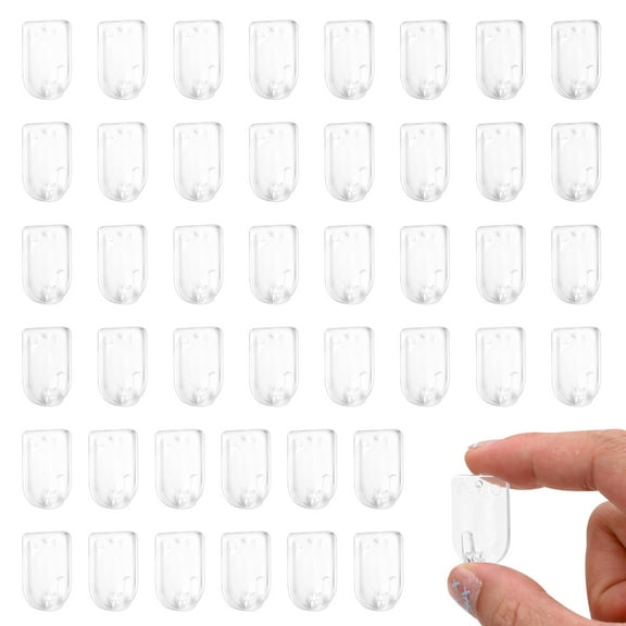 Sekonow 45 Pack Wall Necklace Holder, Hanging Necklace Organizer Wall Mounted Adhesive Acrylic Jewelry Organizer Hanger for Bracelets, Earrings, Rings Display