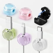 Sekonow 6 Pack Magnetic Cable Clips, Cord Organizer Holder Strong Adhesive Cable Management Wire Keeper for Desk Nightstand Office Car Phone Charger, Multicolor