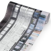 Sekonow 6 Rolls Filmstrip PET Washi Tape, Self-Adhesive Retro Movie Film Reel Art Decorative Tape Stickers for Journaling, Scrapbooking, Crafts, Diaries, Junk Journal Supplies