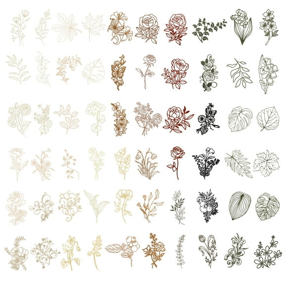 Sekonow 60 Pack Decoupage Paper, 6 Themes DIY Vintage Lace Paper for Crafts, Hollow Out Flower Paper for Scrapbooking Card Making Junk Bullet Journaling Supplies