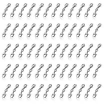 Sekonow 60Pcs Double Lobster Clasps, Double Claw Connector, Small Necklace Bracelet Extenders, Necklace Shortener Clasp Bracelet Extension Clasp, Silver