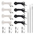 thumbnail image 1 of Sekonow 8 Pieces 52 Inches Drawstring Cord Kit-Hoodie String Replacement with 3 Easy Threaders for Sweatpants, Shorts, Pants, Jackets, Coats, White + Black, 1 of 7