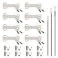 thumbnail image 1 of Sekonow 8 Pieces 52 Inches Drawstring Cord Kit-Hoodie String Replacement with 3 Easy Threaders for Sweatpants, Shorts, Pants, Jackets, Coats, White, 1 of 7