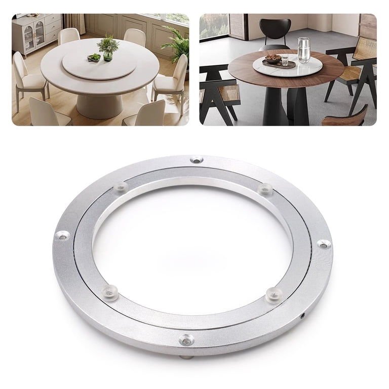 8 Inch Aluminum Alloy Lazy Susan Turntable Bearing - Swivel Base For Tables, DIY Projects, Max Load 40kg (88lbs)
