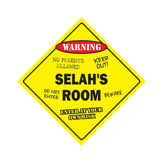 Selah's Room Sign Crossing Zone Xing | Indoor/Outdoor | 14" Tall kids bedroom decor door children's name boy girl