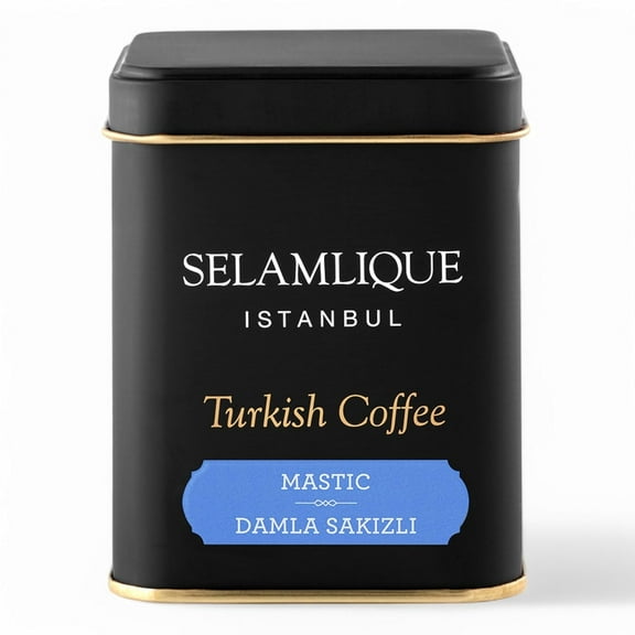Selamlique Turkish Coffee with Gum Mastic, Ultra Fine Ground Powder Coffee 4.40 oz