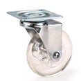 thumbnail image 1 of Selby Skate Wheel Casters with Rounded Wheel, Translucent, Non-Brake, 3", Sold as Singles, 1 of 1