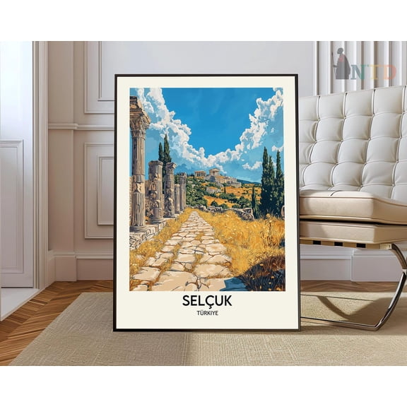 Selcuk Turkey Historic Poster, Unframed Paper Poster 8x10in