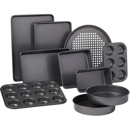 Select 10 Piece Nonstick Metal Bakeware Set, High-Performance & Dishwasher Safe,Silver