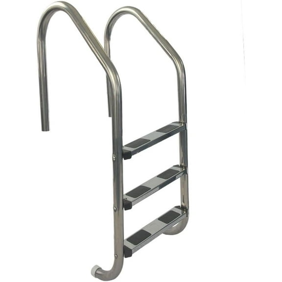 Select 3 Step Stainless Steel Pool Ladder with Stainless Steel Steps | Entry and Exit System for In-Ground Swimming Pools | 250 Pound Capacity | 1.9 Inch Outer Diameter