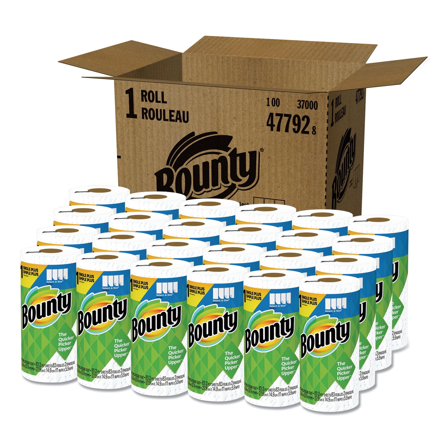 select-a-size Kitchen Roll Paper Towels, 2-Ply, 5.9 X 11, 74 Sheets/roll, 24 Rolls/carton