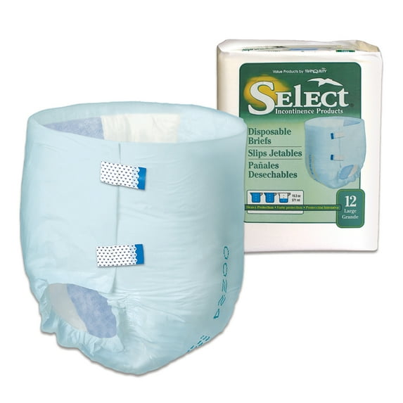 Select Adult Incontinence Brief L Heavy Absorbency Full Fit, 2634, Heavy, 72 Ct
