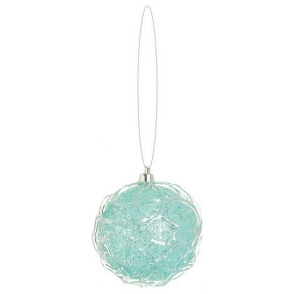 Select Artificials Glittered Ice Blue Shatterproof Snowy Winter Christmas Ball Ornament 3.25" (80mm)