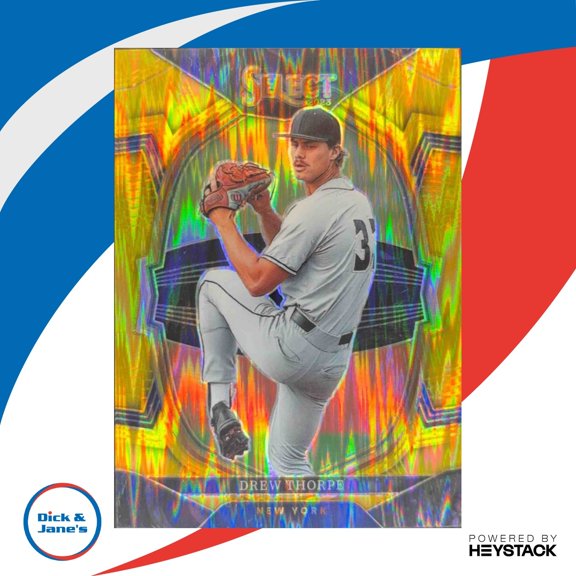 Select Drew Thorpe #17 Base Gold Flash Prizm New York Yankees Baseball Card