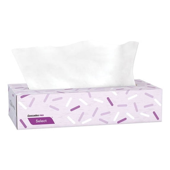 Select Flat Box Facial Tissue, 2-Ply, White, 100 Sheets/box, 30 Boxes/carton | Bundle of 2 Cartons