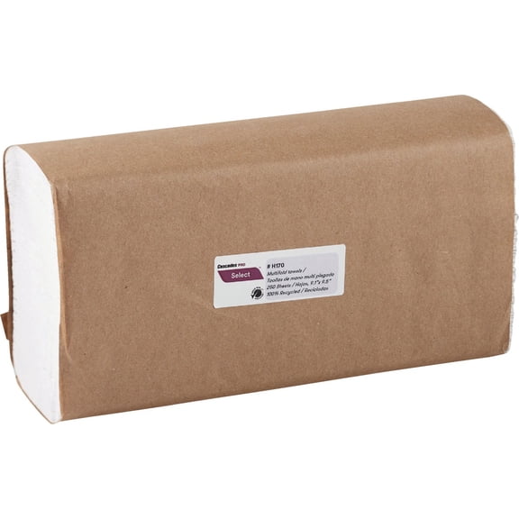 Cascades North River Multifold Paper Towels - 1-Ply, White - 250/Pack, 16 Packs/Carton