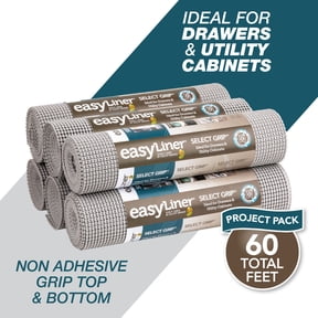Select Grip EasyLiner Brand Shelf Liner - Light Gray, 6 pk, 12 in. x 10 ft.