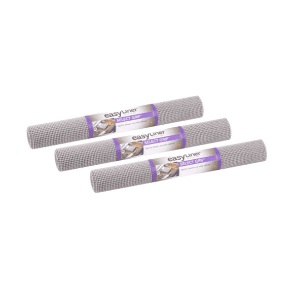 Select Grip EasyLiner Brand Shelf Liner, Light Grey, 3 Pk, 20 in. x 6 ft.