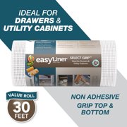 Select Grip EasyLiner Shelf Liner, White 12" x 30' 1 Rolls