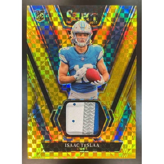 Select Isaac TeSlaa #RSW-ITA Rookie Swatches Gold Prizm