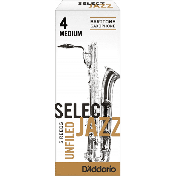 Select Jazz Bari Sax Reeds Unfiled 4M 5/Bx
