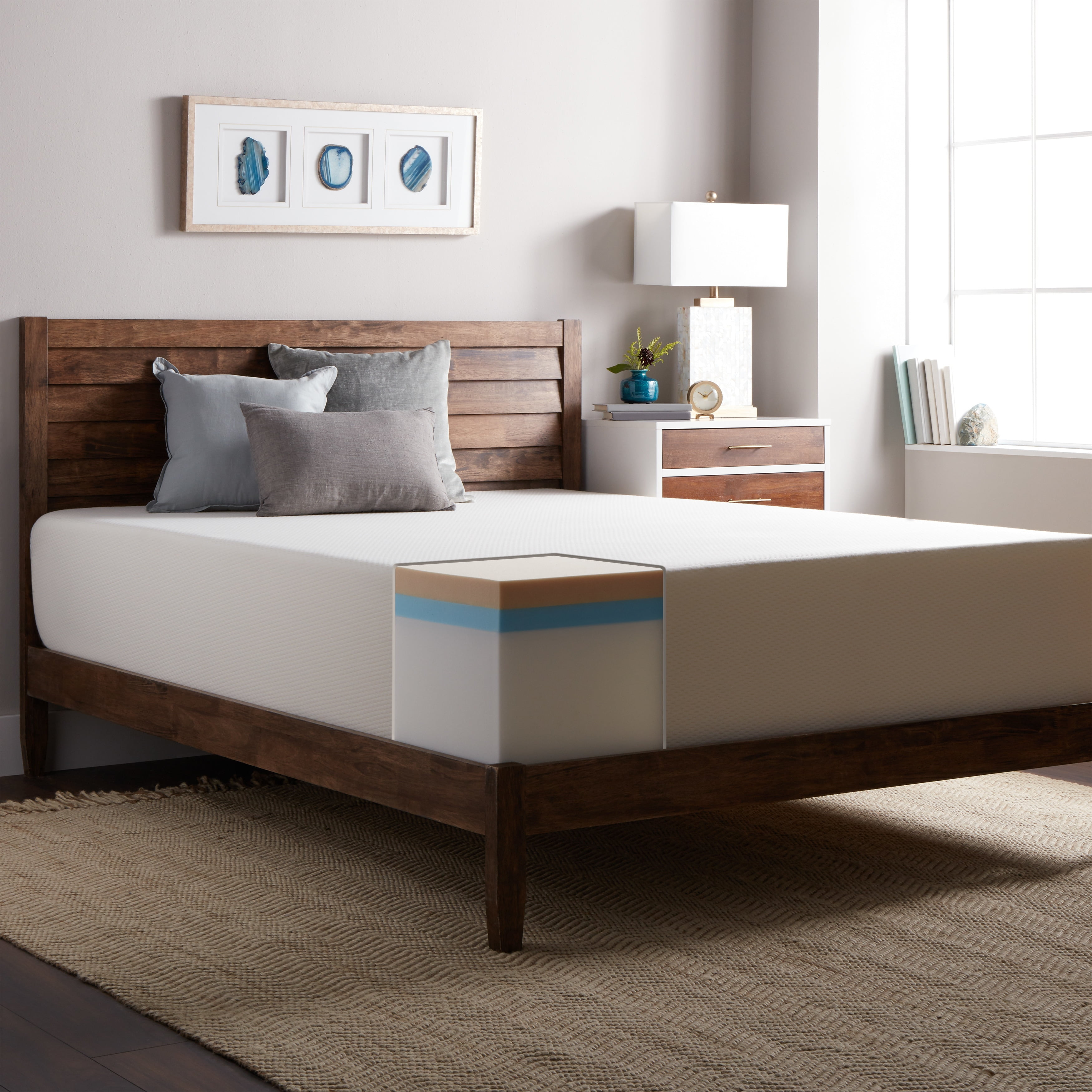 Full Size Medium Firm Gel Memory Foam Mattress with Removable Cover