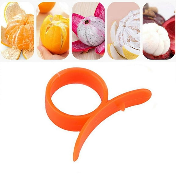 Select Plastic Orange Peeler, Finger Ring Fruit Peeling Cutter for Oranges Lemons Grapefruits and Citrus Fruits, Kitchen Gadget for Quick Safe Easy Peel Removal Home Use