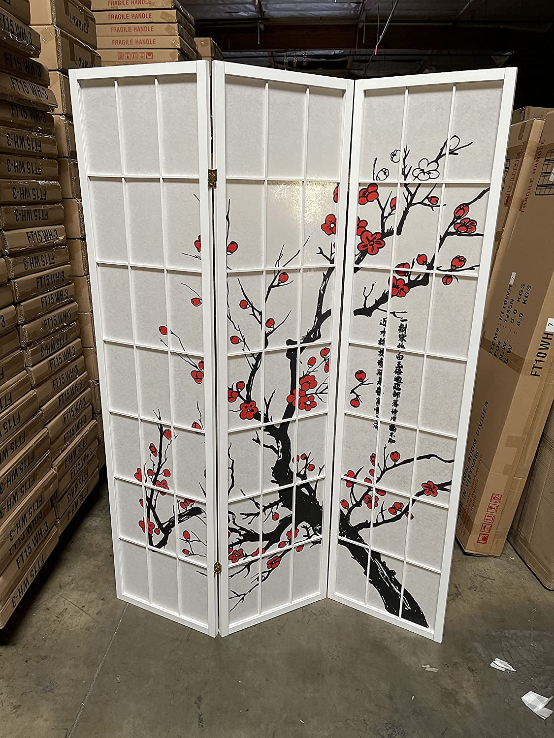 Select Plum Blossom color and Panel 3 to 8 Room Divider (CHERRY, 4