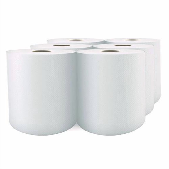 Select Roll Paper Towels, 1-Ply, 7.88" x 1,000 ft, White, 6/Carton | Bundle of 5