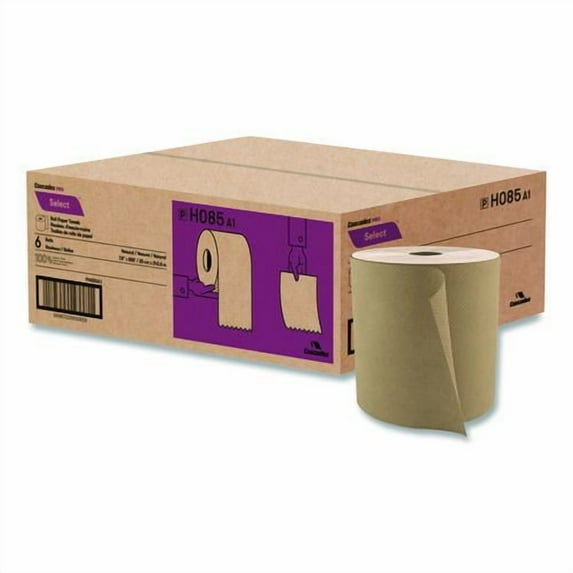 Select Roll Paper Towels, 1-Ply, 7.9" X 800 Ft, Natural, 6/carton | Bundle of 5