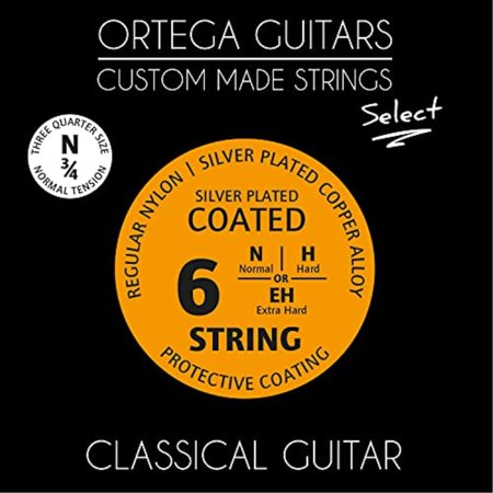 Select Series Nylon Classical Guitar Strings - 3/4 Scale Normal Tension - Wound with Silver-Plated Copper Alloy