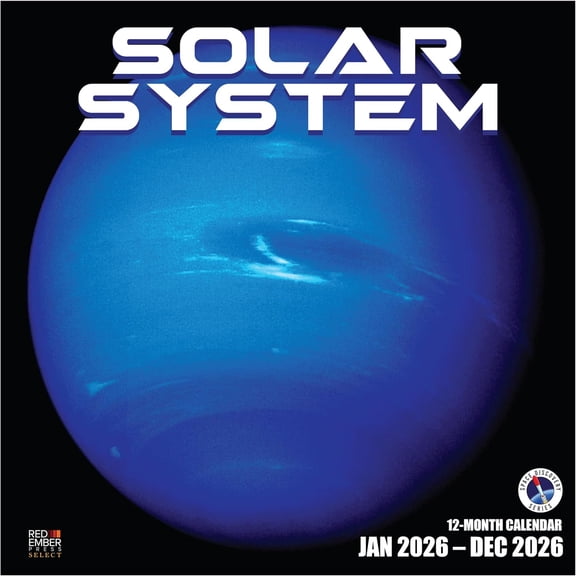 Select - Solar System 2026 Wall Calendar 12 Month | 12" x 24" Open | Thick & Sturdy Paper | Holiday Gift | Space Planets Calendar 2026