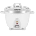 thumbnail image 1 of ® Select Stainless® Rice Cooker, 3-Cup (Uncooked) / 6-Cup (Cooked), Stainless Steel Inner Pot, Small Rice Cooker, Auto Keep Warm, 1.2 Qt, White, ARC-753SG, 1 of 7