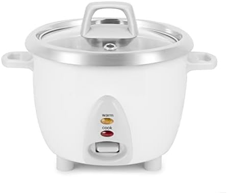 ® Select Stainless® Rice Cooker, 3-Cup (Uncooked) / 6-Cup (Cooked), Stainless Steel Inner Pot, Small Rice Cooker, Auto Keep Warm, 1.2 Qt, White, ARC-753SG
