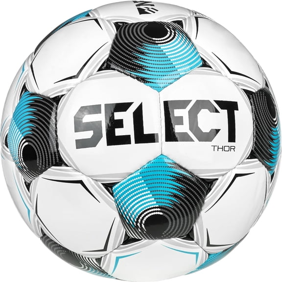 Select Thor Soccer Ball, White/Blue/Black NFHS V25