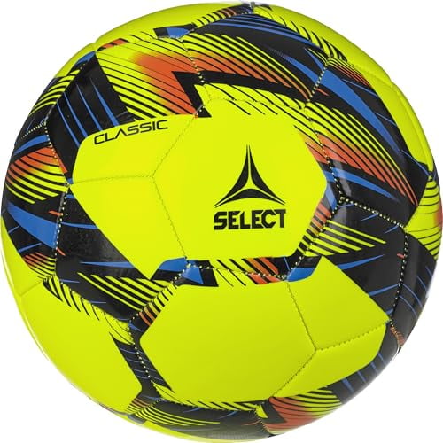 Select V24 Classic Soccer Ball, Size 4, Yellow/Black