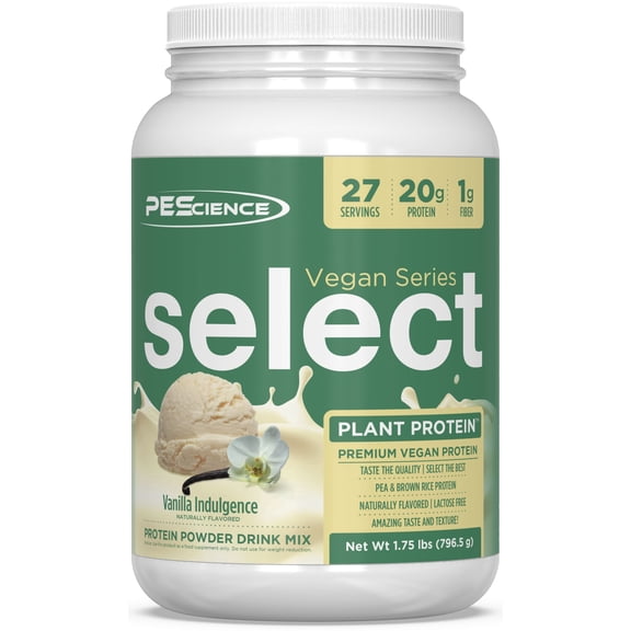 Select Vegan Protein Powder Plant-Based Pea & Brown Rice Protein, Soy-Free, Gluten-Free