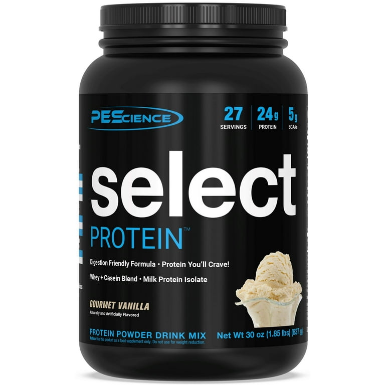 Select Whey Casein Protein Blend Powder Mix Gourmet Vanilla 27 Servings Walmart
